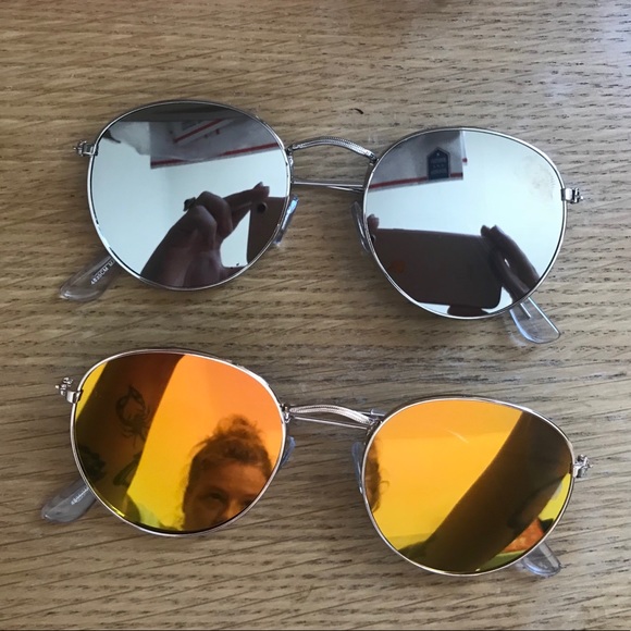 NWT ROUND METAL REVO MIRROR SUNGLASSES - Picture 2 of 2